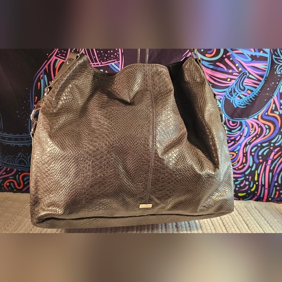 thirty-one Handbags - Thirty-one Jewel Dark Gray Leather Hobo Bag